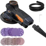 Ponceuse excentrique, 350w 6 vitesses variables ponceuse orbitale 10000rpm, papier de verre 10pcs, idal ...