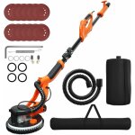 Goplus - ponceuse girafe � 225mm 750w 1500rpm 6 vitesses reglables, ponceuse murale 80 lumieres led manche ...