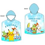 Poncho de plage micro enfant pokemon 55 x 110cm