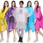 Poncho de pluie adulte rutilisable] ensemble de 5 eva impermable impermable impermable avec capuche, ...