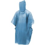 Poncho de secours bleu en plastique, taille standard adulte