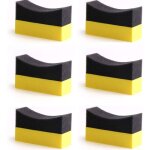 Ponge de nettoyage 6 pi�ces tampons applicateurs de pansement de contour de pneu brillant brillant couleur ...