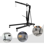 Pont �l�vateur pliable 2 tonnes � 6 roues, grue hydraulique en acier robuste pour atelier, nacelle �l�vatrice ...