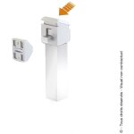 Arret poussoir design pour portail battant finition: blanc - longueur de tube (mm): longueur de tube ...
