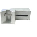 Portac - botier v de rception en applique en aluminium avec gche pour serrure de portail coulissant ...