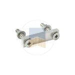 G�che en inox pour bo�tier v de r�ception de serrure de portail coulissant en applique - portac