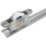 Galet en inox gorge u sur chape zamak semi - encastr�e anti - pincement finition: noir ral 9005 - mati�re: ...