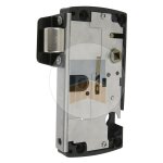 Serrure en applique � p�ne rentrant r�versible avec but�e en inox finition: blanc ral 9010 - portac