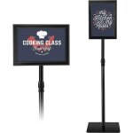 Porte - affiche sur pied hauteur rglable 73, 5 - 118 cm en alu, prsentoir horizontale ou verticale ...