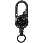 Porte - badge � mousqueton robuste et r�tractable, enrouleur tactique pour badge d'identification avec ...