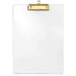 Porte - bloc pais en acrylique transparent avec clips avec finition dore brillante, parfait pour les ...