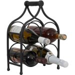 Porte - bouteille de vin en fer porte - bouteilles de table 35x24 cm casier  vin de comptoir porte - ...