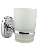 Porte - bracelets dentiste avec verres de verre satin sur le mur salle de bain 69182