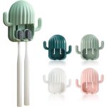 Porte brosse  dents, porte brosse  dents mural, 4 pcs forme de cactus organisateur de brosse  dents ...