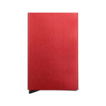 Porte - cartes  puce en aluminium avec fentre pop - up - rouge