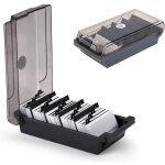 Porte - cartes de visite, bo�te de rangement pour cartes de visite, bo�te de 500 cartes, avec 4 panneaux ...