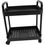 Rapanda - porte - chariot  double couche, mobile double couche panier rack de stockage chariot tagre ...