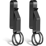 Porte - cl�s � bandouli�re robuste, 2 porte - cl�s � anneau en acier inoxydable avec 4 porte - cl�s � ...