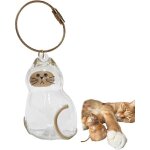 Porte - cl�s bouteille transparente pour r�cup�rer les poils de chat, souvenir, bo�te de rangement, anneau ...