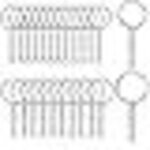 Porte cl�s avec cha�ne clef anneaux mousquetons d�tachables 60 pcs anneau avec boucle en m�tal nickel� ...