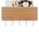 Porte - cl�s avec �tag�re organisateur mural en bois - 5 crochets pour cl�s, porte - cl�s, clavier vintage, ...
