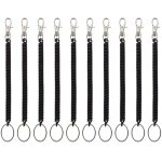 Porte - cl�s � ressorts � spirale, 10 pack extensible porte - cl�s en plastique color� cordons de p�che ...