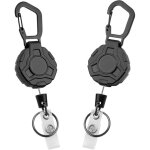 Porte cl�s r�tractable, pendentif porte cl�s 2 pi�ces avec porte cl�s porte cartes d'identit� tactical ...