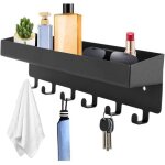 Porte clef mural accroche cl� murale noir range courrier mural m�tal rangement clefs vintage support ...