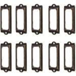 Porte - �tiquette m�tal bronze vintage 60 x 17 mm ? lot de 50 pour tiroir armoire biblioth�que