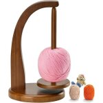Porte fil en bois pour tricot, d�rouleur de laine, yarn winder support magn�tique rotatif, porte - bobines ...