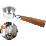 Porte - filtre � caf� sans fond de 51 mm, avec panier filtrant et poign�e en bois de remplacement, pour ...