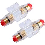 Porte - fusible avec fusible agu inline 60a agu pour amplificateur d'alarme audio de voiture lot de 2 ...