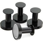 [jamais utilis�] porte manteaux aimant�s, pat�re magn�tique, 4 crochets muraux noirs extr�mement solides, ...