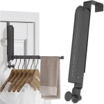 [jamais utilis�] porte - manteau de porte extensible pliable 34 cm - en m�tal - pour 6 cintres - pas ...