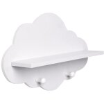 Porte - manteau mural pour enfant � nuage �, blanc, env. 34. 7 x 7. 8 x 23 cm, rangement de v�tements ...