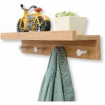 Porte - manteau mural avec �tag�re flottante, crochet � cl�s au mur, organiseur de courrier pour entr�e, ...