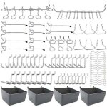 Porte - outils de crochets pour panneaux perfor�s avec bacs, verrous � chevilles, pour organiser divers ...