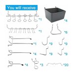 Porte - outils de crochets pour panneaux perforés avec bacs, verrous à chevilles, pour organiser divers ... Porte - outils de crochets pour panneaux perforés avec bacs, verrous à chevilles, pour organiser divers ...