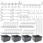 Porte - outils � crochet pour panneau perfor� avec bo�te de verrouillage pour organiser divers outils, ...