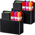 Porte - stylo magn�tique, noir, 12, 5124cm, 2 pi�ce, porte - stylo magn�tique en plastique, effaceur ...
