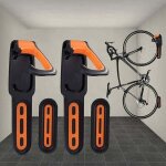 [jamais utilis�] porte - v�los, porte - v�los mural avec rev�tement en caoutchouc, pour 2 v�los, supports ...