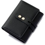 Portefeuille en cuir souple avec fente pour cartes multiples pour femme avec changement de fermeture ...