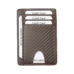 Portefeuille minimaliste mince (caf, motif en fibre de carbone) fei yu