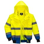 Portwest - blouson haute visibilit� 3 en 1 manches amovibles bicolore jaune / royal s