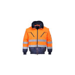 Portwest ? blouson de pilote 3 en 1 haute visibilit� orange ? tissu 55% coton 45% polyester ? norme en ...