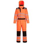 Portwest - combinaison de pluie haute visibilit� pw3 orange / noir s
