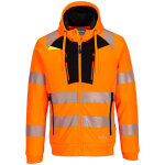 Portwest - dx4 - sweat � capuche zipp� haute - visibilit� - taille xxl - orange / noir