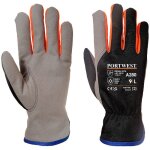 Portwest ? gants anti - chaleur wintershield noir / orange ? paume en cuir synth�tique ? doublure polaire ...