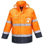 Portwest - parka haute visibilit� imperm�able 3 en 1 bicolore orange / marine xl