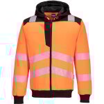 Portwest - pw3 - sweat à capuche zippé haute - visibilité - m - orange / noir Portwest - pw3 - sweat à capuche zippé haute - visibilité - m - orange / noir